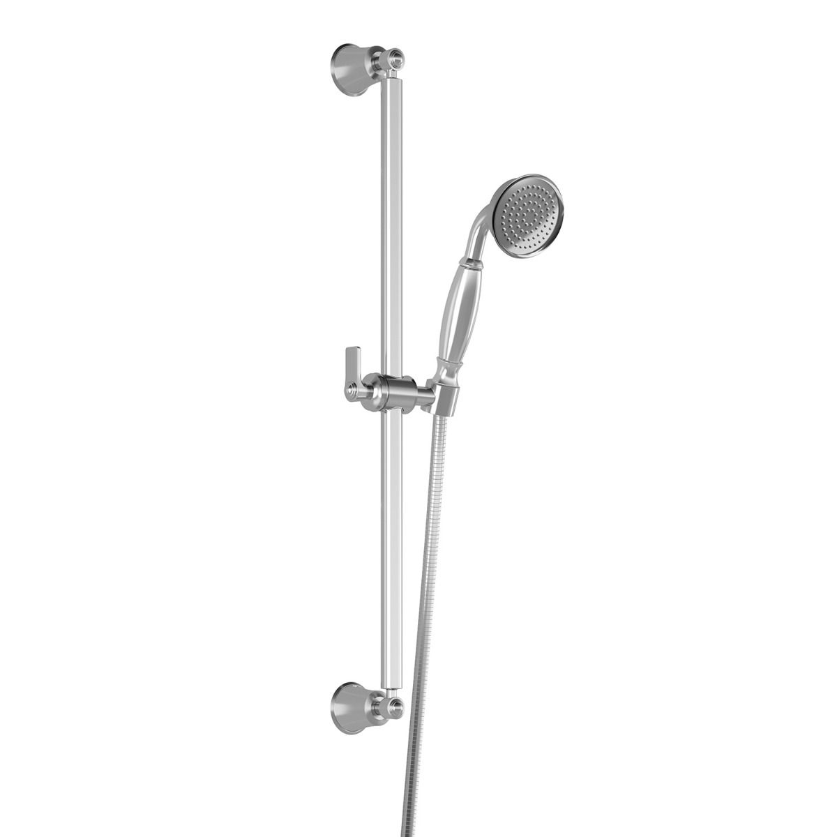 RUSTIK Handshower, Wallbar and 60 inches Flexible and Soft Metal Hose Assembly Chrome