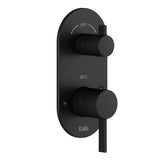 RoundOne 3-Way AQUATONIK Type T/P 1/2 inches Valve with Diverter and Round Decorative Trim