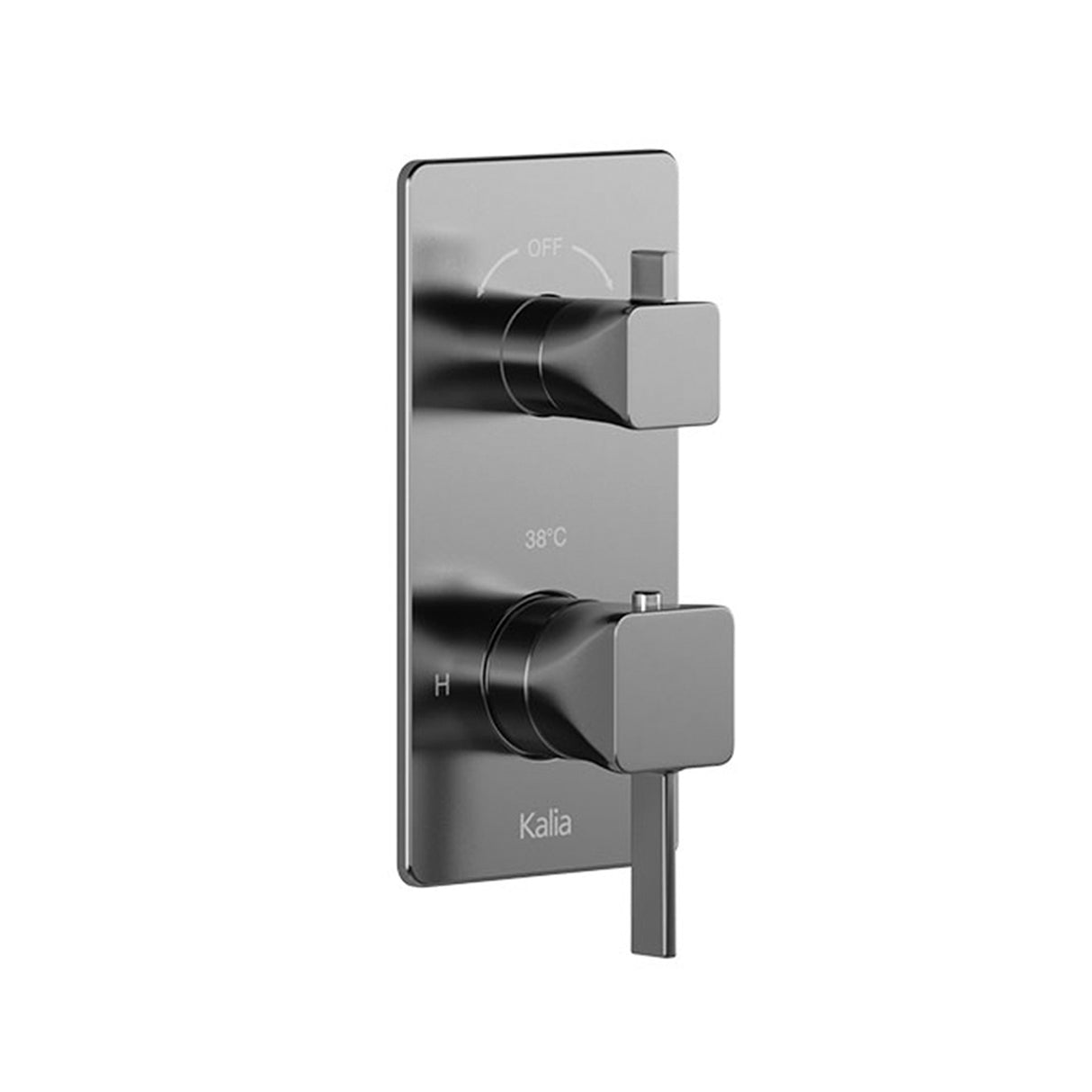 SquareOne 2-Way AQUATONIK Type T/P 1/2 inches Valve with Diverter and Square Decorative Trim