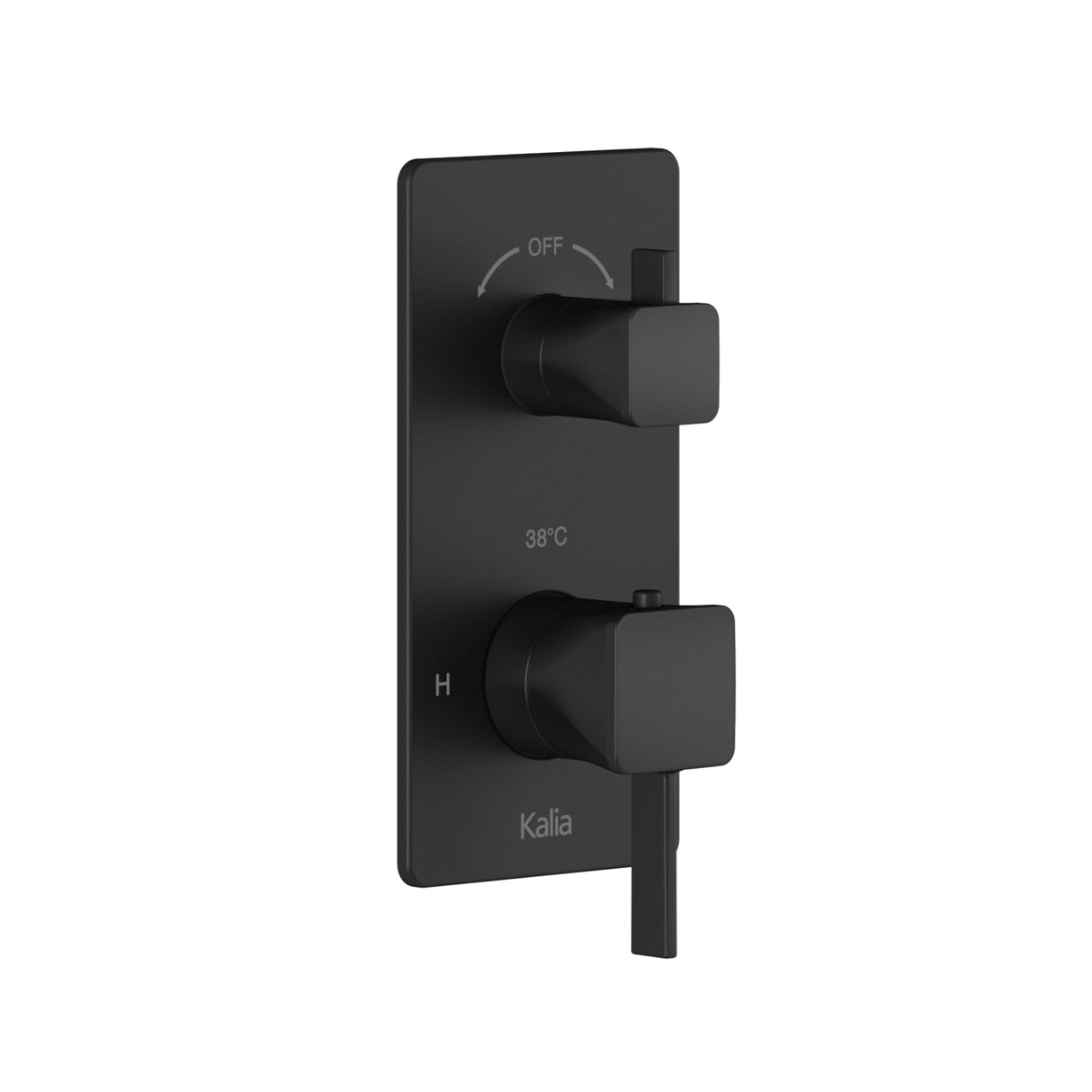 SquareOne 2-Way AQUATONIK Type T/P 1/2 inches Valve with Diverter and Square Decorative Trim