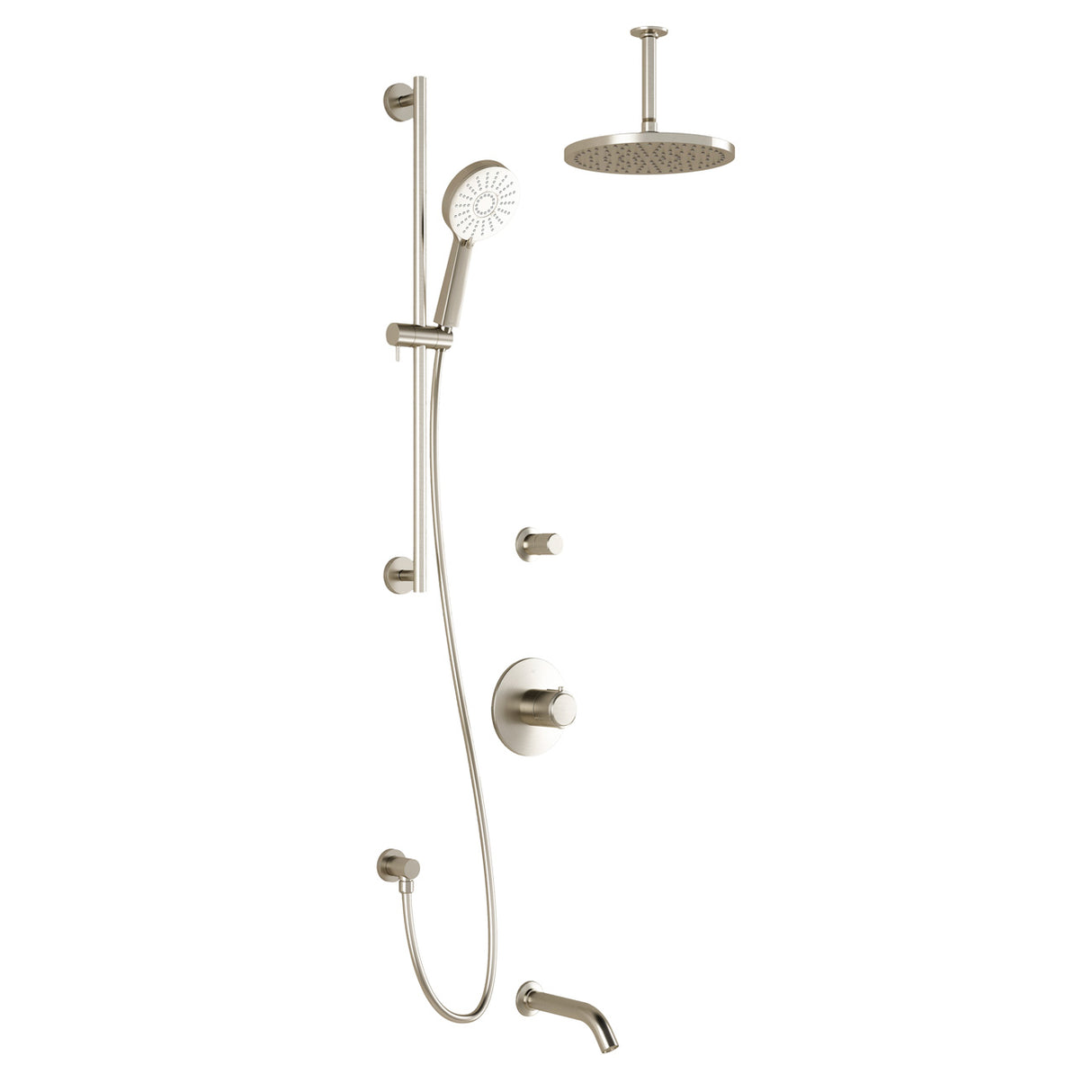 CIT  TD3 PLUS (Valves Not Included) : AQUATONIK T/P Shower System with Vertical Ceiling Arm