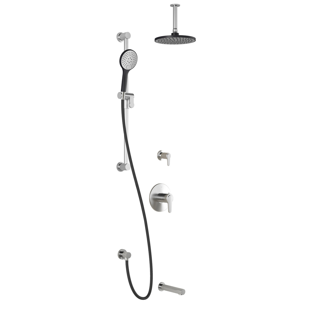 KONTOUR TD3 : AQUATONIK T/P Shower System with Vertical Ceiling Arm