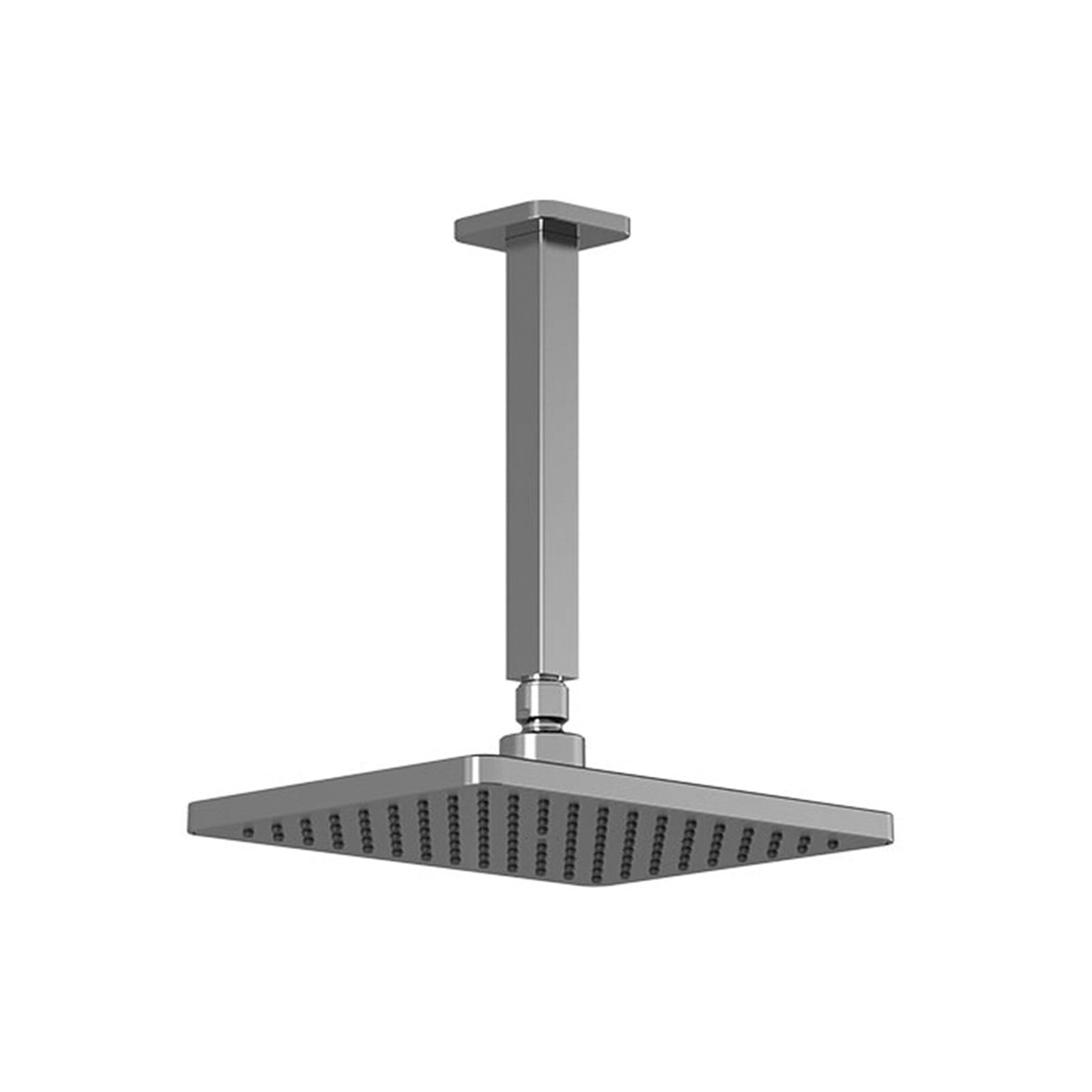 SquareOne 260mm x 188mm (101/4 inches x 7 3/8 inches) Rainhead and Vertical Ceiling Arm Chrome