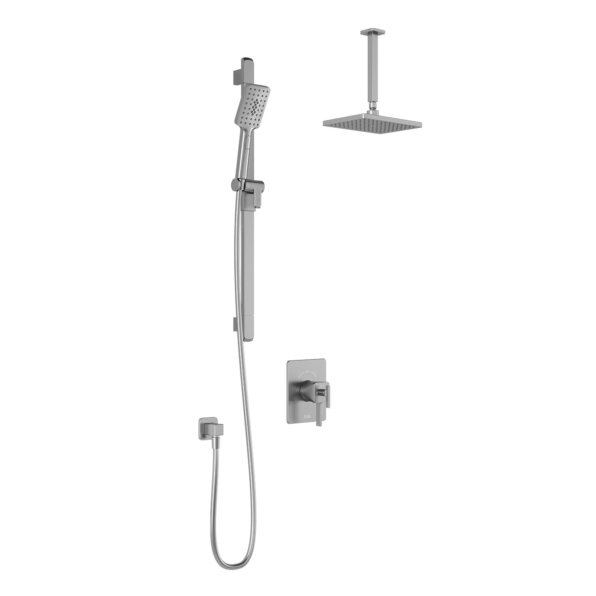 SquareOne TCD1 : AQUATONIK T/P Coaxial Shower System with Vertical Ceiling Arm