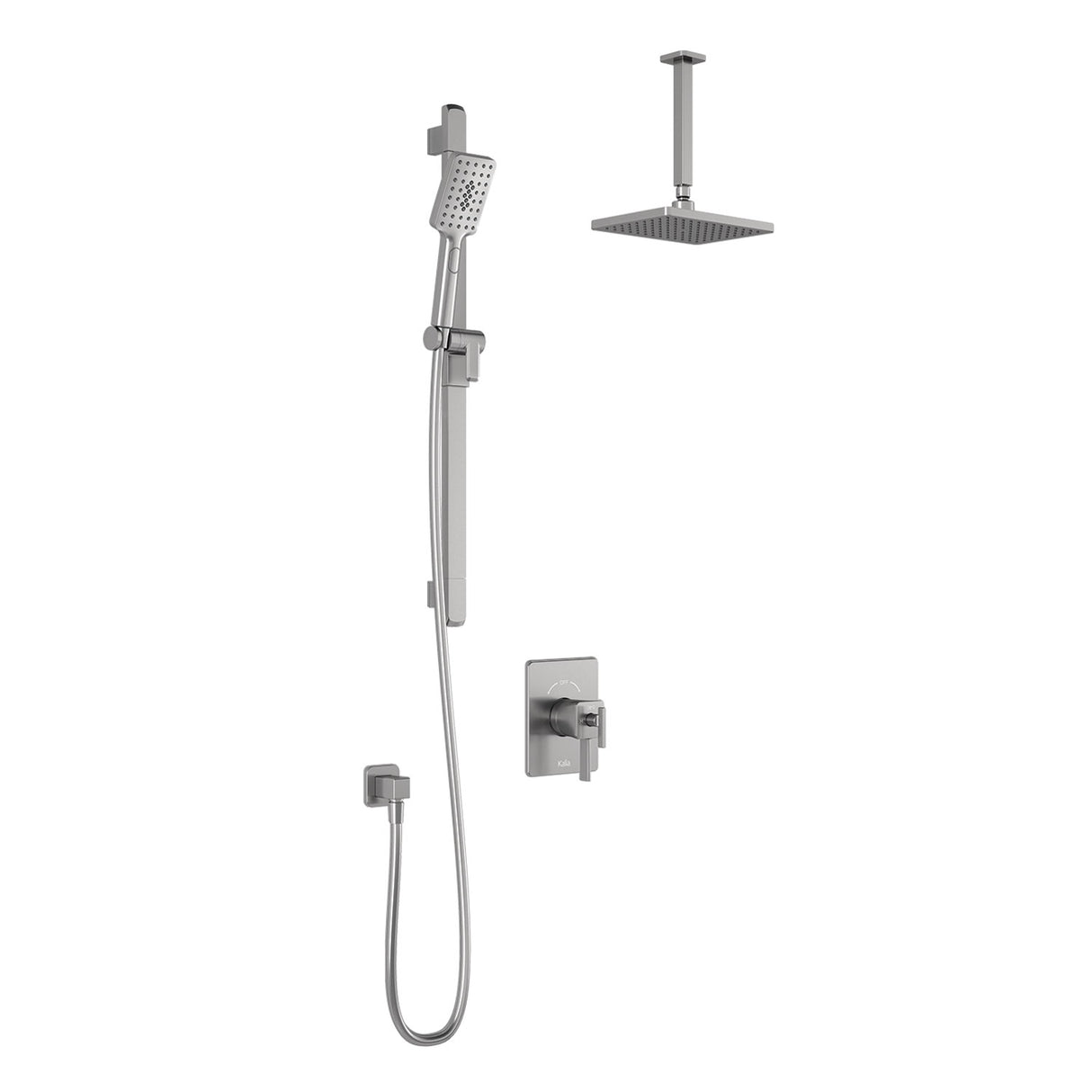 SquareOne TCD1 (Valve Not Included) : AQUATONIK T/P Coaxial Shower System with Vertical Ceiling Arm
