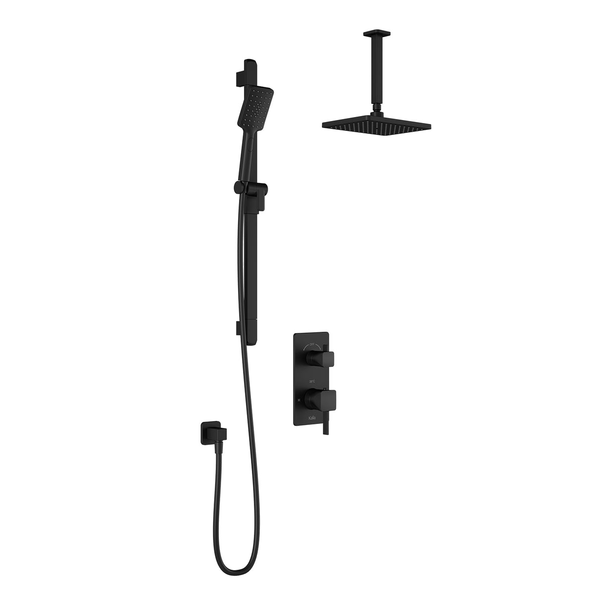 SquareOne TD2 : AQUATONIK T/P with Diverter Shower System with Vertical Ceiling Arm