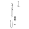 SquareOne TD3 (Valve Not Included) : AQUATONIK T/P with Diverter Shower System with Vertical Ceiling Arm