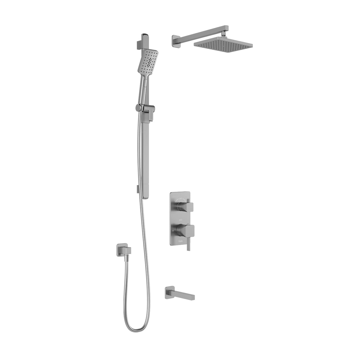 SquareOne TD3 (Valve Not Included) : AQUATONIK T/P with Diverter Shower System with Wallarm