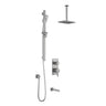 SquareOne TD3 (Valve Not Included) : AQUATONIK T/P with Diverter Shower System with Vertical Ceiling Arm