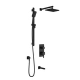 SquareOne TD3 (Valve Not Included) : AQUATONIK T/P with Diverter Shower System with Wallarm