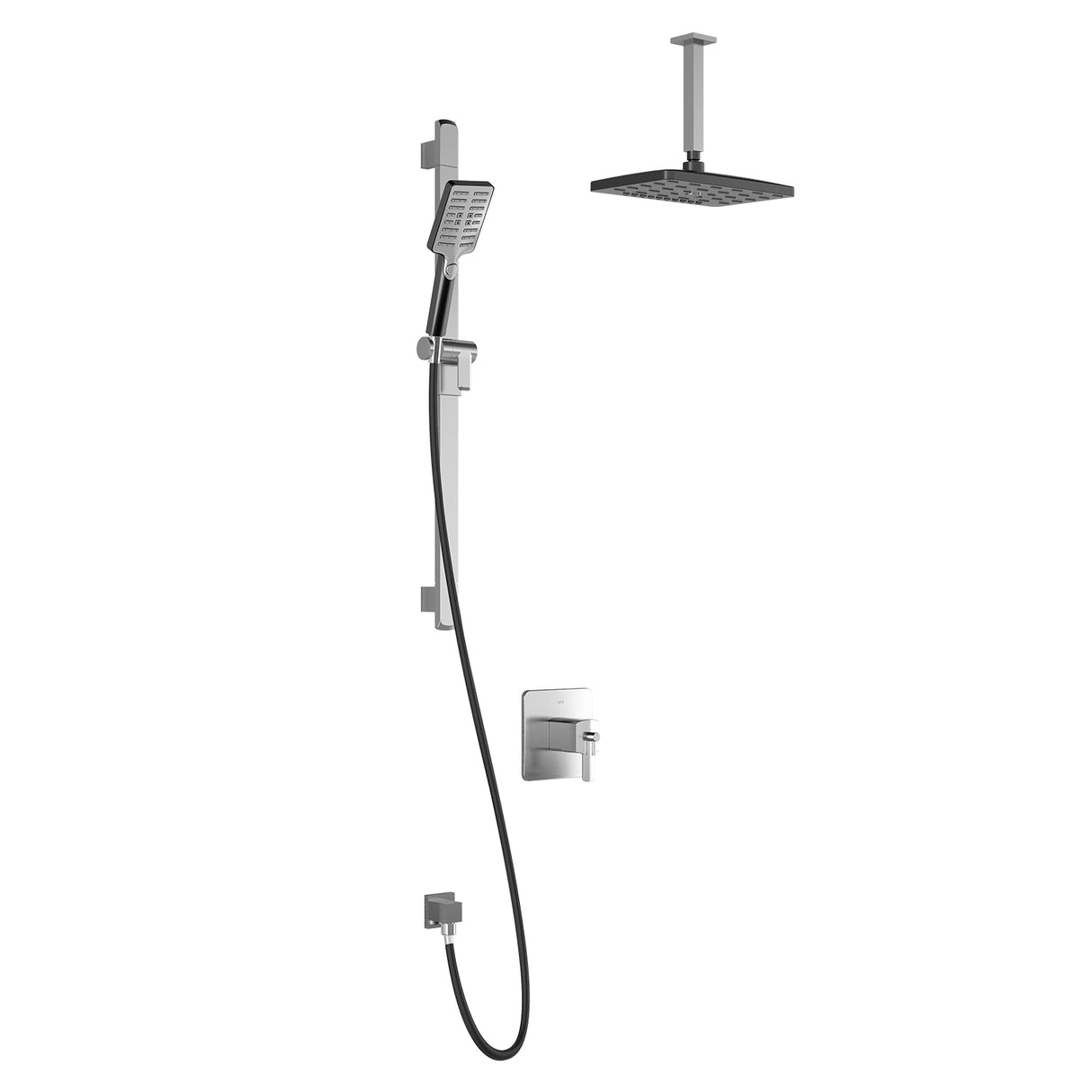 GRAFIK TCD1 PREMIA : AQUATONIK T/P Coaxial Shower System with Vertical Ceiling Arm