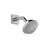 SOBRIO - 100mm (4 inches') Showerhead and 184mm (71/4 inches) 45 Wallarm With Square Flange