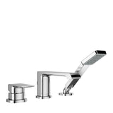 SOBRIO - Pressure Balance 3-Piece Deckmount Tub Filler with Handshower - Cartridge Included Without Rough-In -