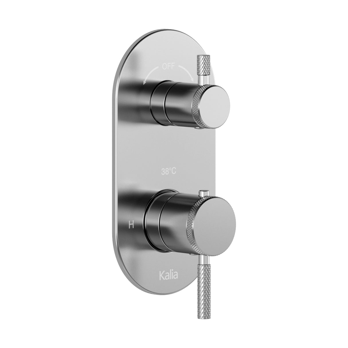 PRECISO 3-Way AQUATONIK Type T/P 1/2 inches Valve with Diverter and Round Decorative Trim Chrome