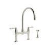 Holborn Bridge Kitchen Faucet With C-Spout and Side Spray