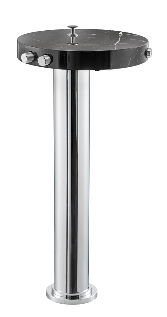 Floormount tub filler with hidden handshower