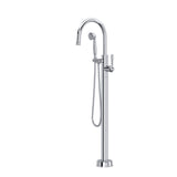 Traditional Single Hole Floor-mount Tub Filler Trim