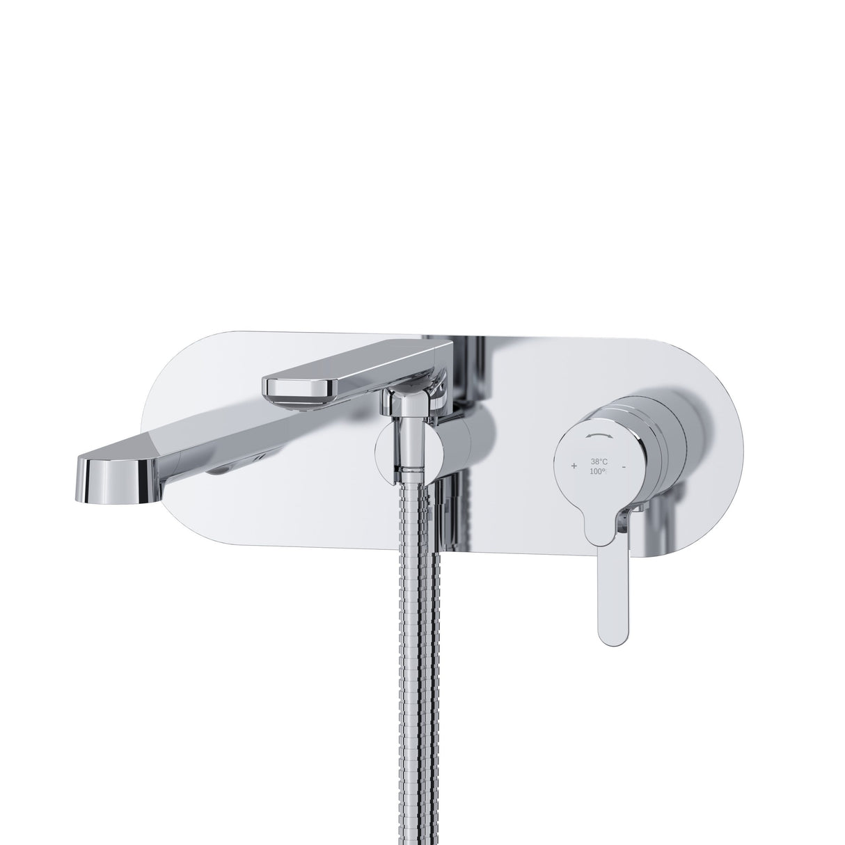 Wall-mount Type T/P (thermo/pressure balance) coaxial tub filler trim with handshower