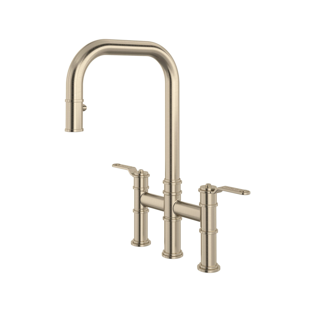 Armstrong Pull-Down Bridge Kitchen Faucet With U-Spout