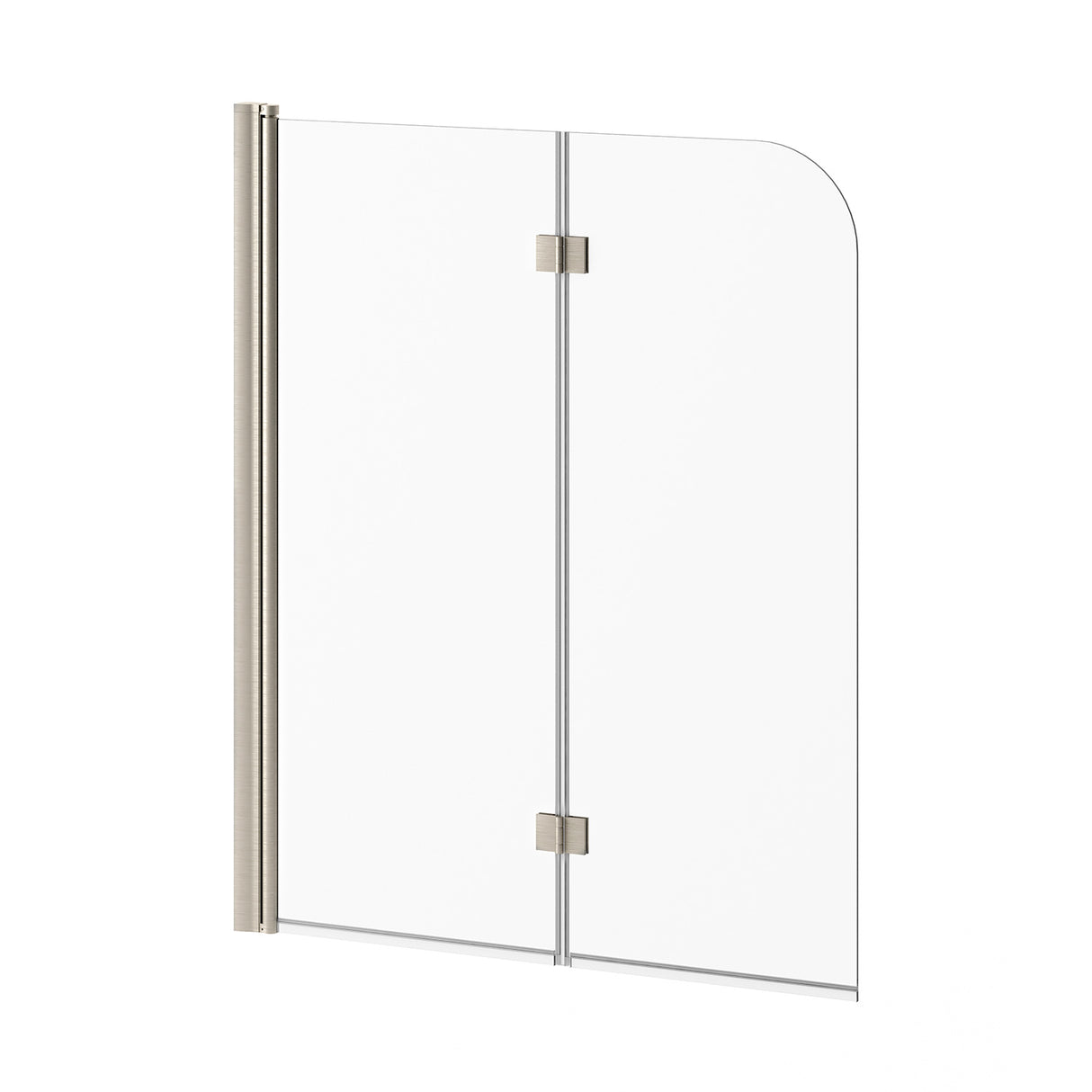 FLIP - 2-panel Frameless Pivot Bath shield 46 inches' x 56 inches Clear Glass