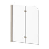 FLIP - 2-panel Frameless Pivot Bath shield 46 inches' x 56 inches Clear Glass