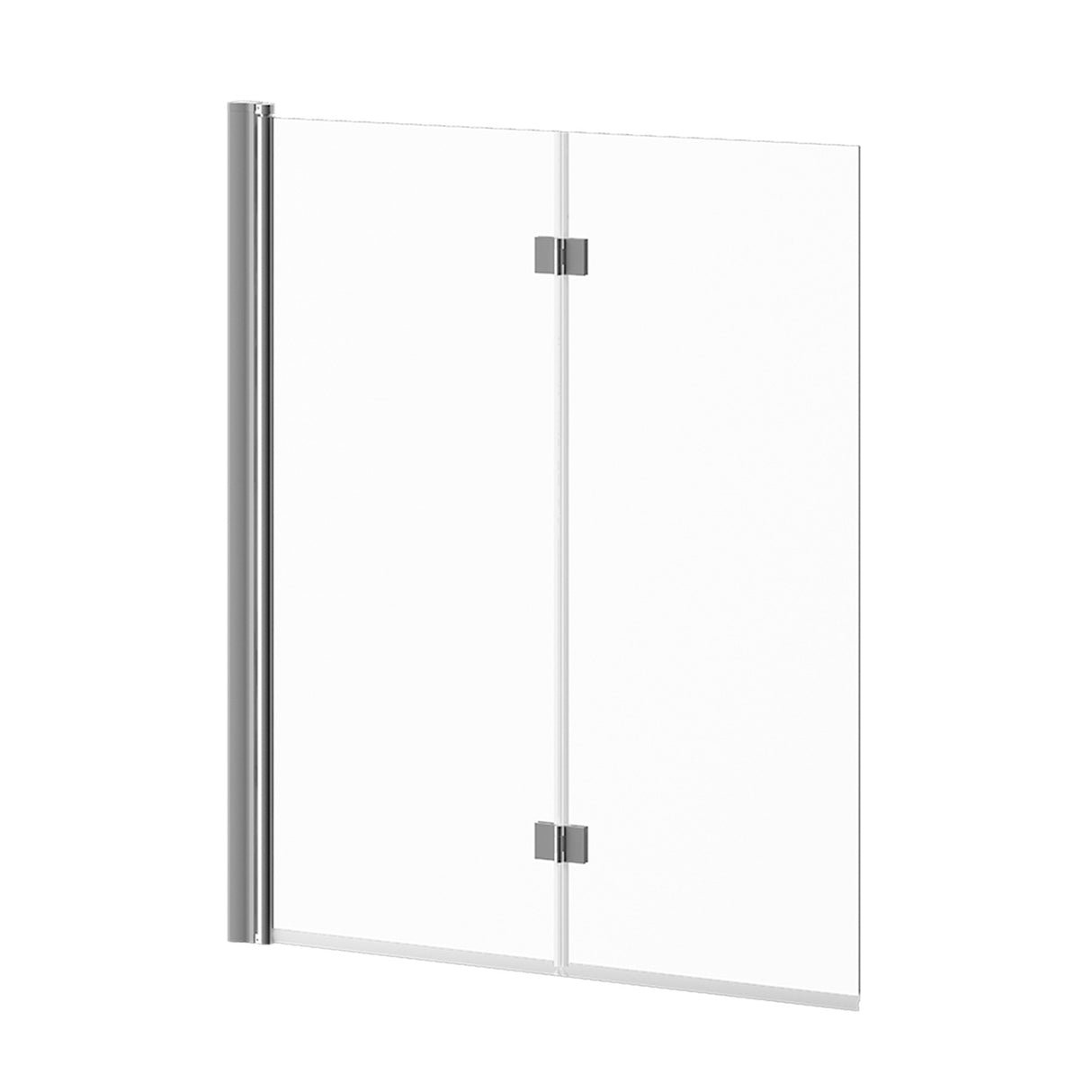 FLIP 90 - 2-panel Frameless Pivot Bath shield 46 inches' x 56 inches Clear Glass