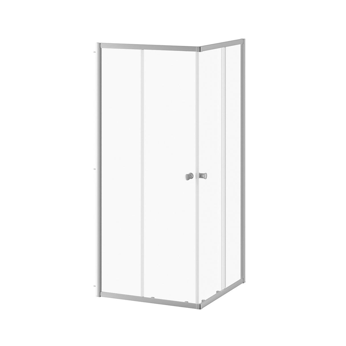 KONTACT - Corner Sliding Shower Door 36 inchesx36 inchesx74 inches Clear Glass