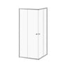 KONTACT - Corner Sliding Shower Door 36 inchesx36 inchesx74 inches Clear Glass