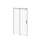 KONCEPT-II - 60 inchesx77 inches Alcove Sliding Shower Door with Fixed and Mobile Panel (Reversible) Clear Glass