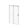 KONCEPT-II W/ TOWEL BAR - 48 inchesx77 inches Alcove Sliding Shower Door with Fixed and Mobile Panel (Reversible) Clear Glass