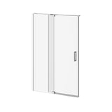 DISTINK 54 inchesx77 inches 2-Panel Pivot Shower Door for Alcove Inst. (Reversible) Clear Duraclean Glass
