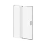 DISTINK 54 inchesx77 inches 2-Panel Pivot Shower Door for Alcove Inst. (Reversible) Clear Duraclean Glass