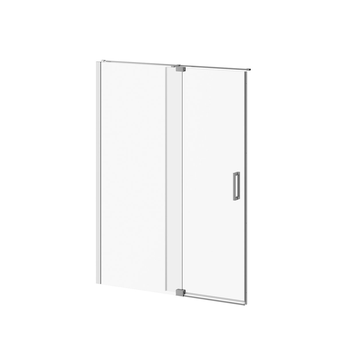 DISTINK 60 inchesx77 inches 2-Panel Pivot Shower Door for Alcove Inst. (Reversible) Clear Duraclean Glass