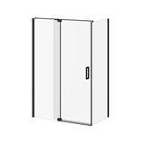 DISTINK (Box 1 of 2) 54 inchesx77 inches 2-Panel Pivot Shower Door for Corner Inst. (Reversible) Clear Duraclean Glass