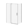 DISTINK (Box 1 of 2) 54 inchesx77 inches 2-Panel Pivot Shower Door for Corner Inst. (Reversible) Clear Duraclean Glass