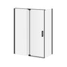 DISTINK (Box 1 of 2) 60 inchesx77 inches 2-Panel Pivot Shower Door for Corner Inst. (Reversible) Clear Duraclean Glass