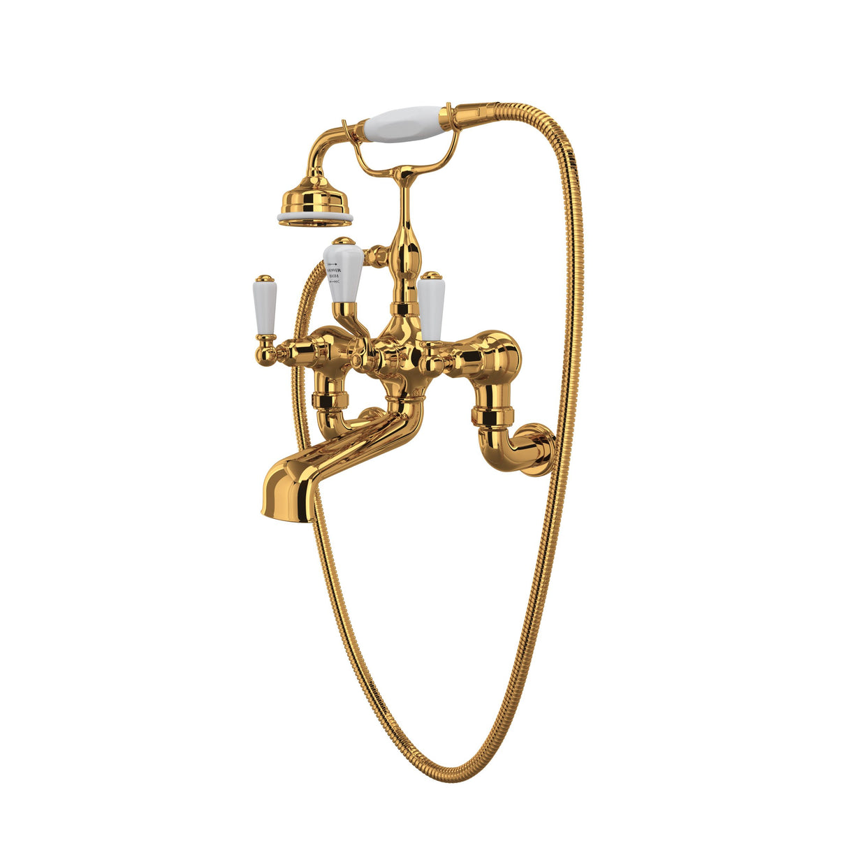Edwardian Exposed Wall-mount Tub Filler