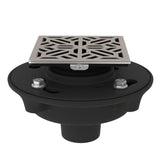 Cast Iron 2" No Hub Drain Kit With 3144 Mosaic Decorative Cover Sdci2-3144