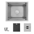 Dual Mount 20 Inch Insulated Ice Chest Workstation Sink With Dura Tek