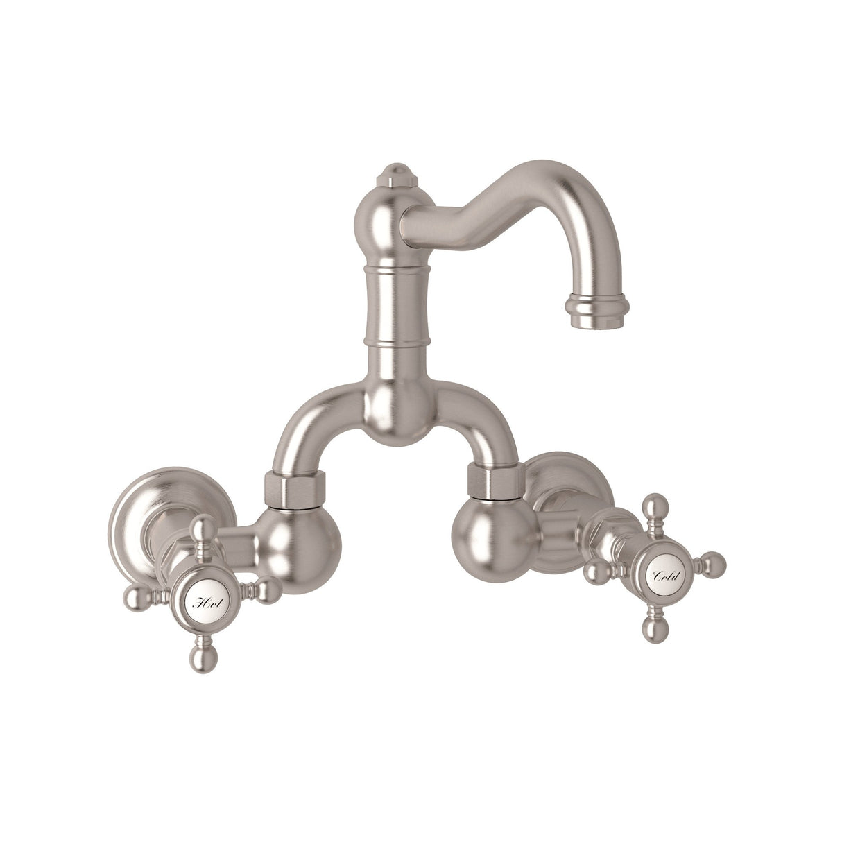 Acqui? Wall Mount Bridge Lavatory Faucet With Column Spout A1418xm-2