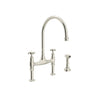 Georgian Era Bridge Kitchen Faucet With Side Spray