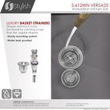STYLISH 25 inch Workstation Single Bowl Undermount 16 Gauge Stainless Steel Kitchen Sink with Built in Accessories