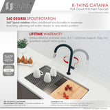 STYLISH Kitchen Sink Faucet Single Handle Pull Down Dual Mode Lead Free