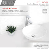 STYLISH 15 inch Oval Vessel Bathroom Sink
