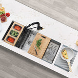STYLISH 42 inch Workstation 70/30 Double Bowl Undermount Kitchen Sink with Built in Accessories