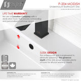 STYLISH 20 inch Rectangular Undermount Bathroom Sink with Overflow