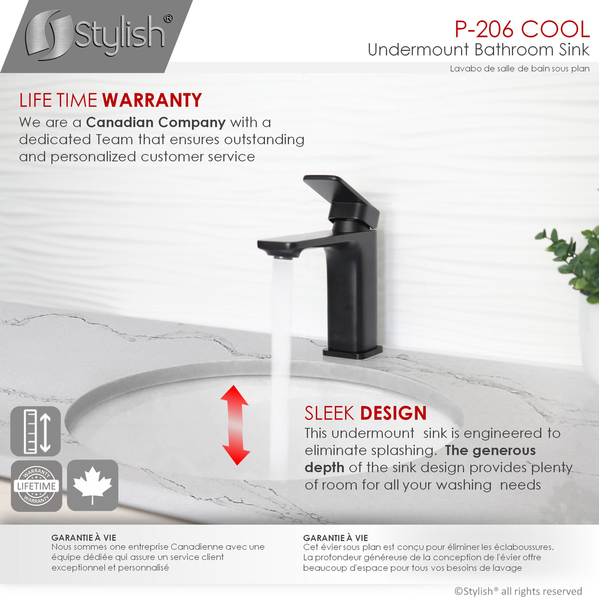 STYLISH 19 inch Oval Undermount Bathroom Sink with Overflow