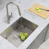 STYLISH 28 inch Single Bowl Drop-in/Undermount Stainless Steel Kitchen Sink S-306G