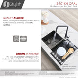STYLISH 32 inch Graphite Double Bowl Undermount Stainless Steel Kitchen Sink