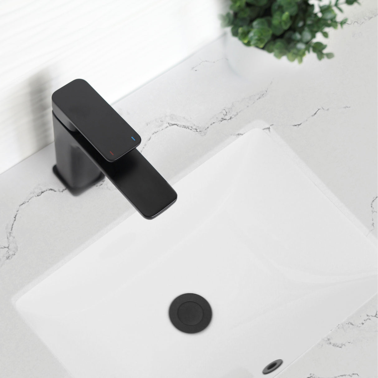 STYLISH 18 inch Rectangular Undermount Bathroom Sink with Overflow Polished Chrome